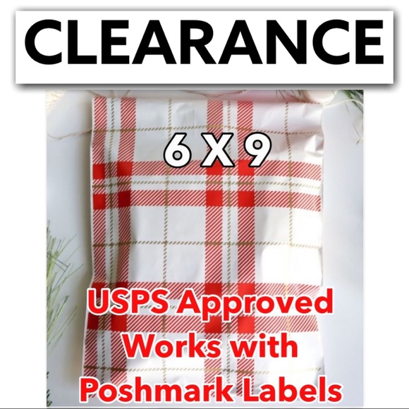 ๐ 25 6X9 Plaid Poly Mailers CLEARANCE Xmas - Picture 2 of 6